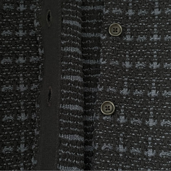 Uniqlo Knitted Short Jacket Blue Black Textured Size XL - Picture 8 of 14